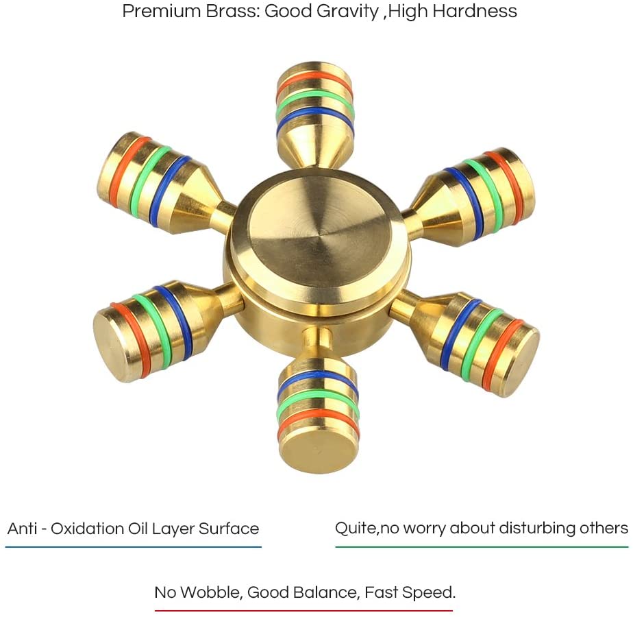 Fidget Spinner Mothca Metal 24 Minutes Quiet Smooth Spins Hand Finger