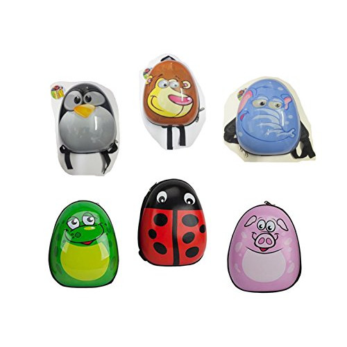 Small Hardshell Frog Design Backpack Padded Shoulder Straps For EXTRA