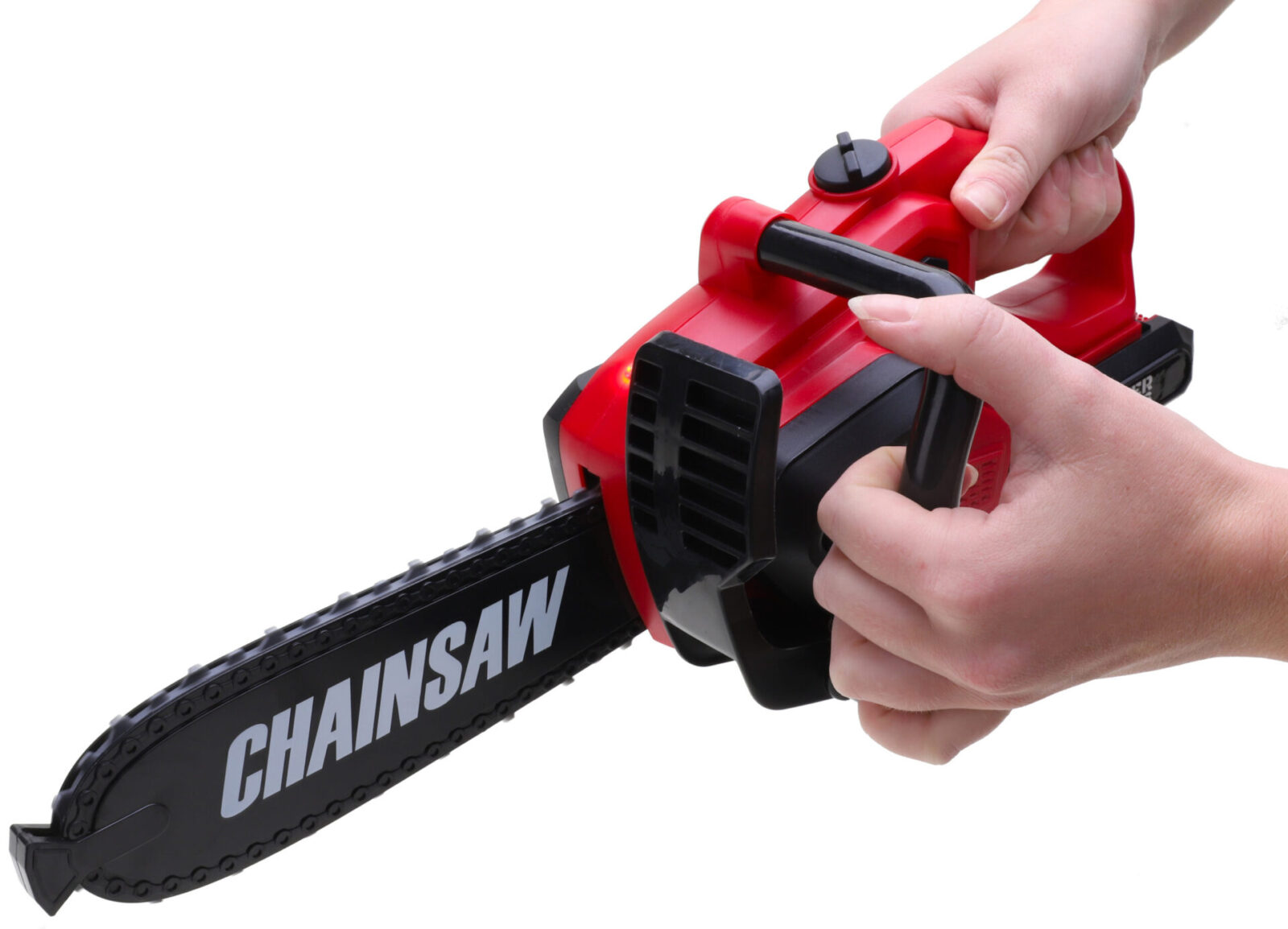 Toyland® 44cm Battery Operated Pretend Play Toy Chainsaw with Light