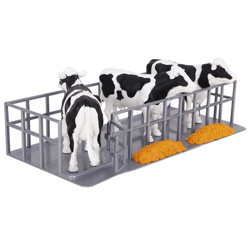 Toyland® Cow Feeding Playset 3 Cows With Feeding Pen Farming Toys