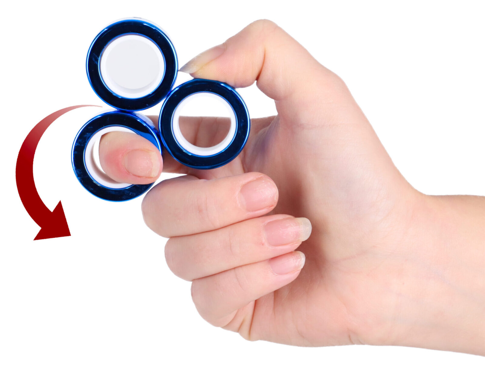 Toyland® Pack of 3 Professional Magnetic Spinning Ring Toys - Novelty