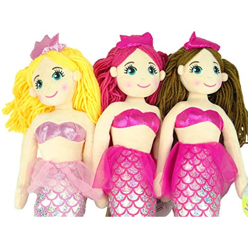 55cm Pink Mermaid Princess Soft Toy Plush Doll PL124-PINK