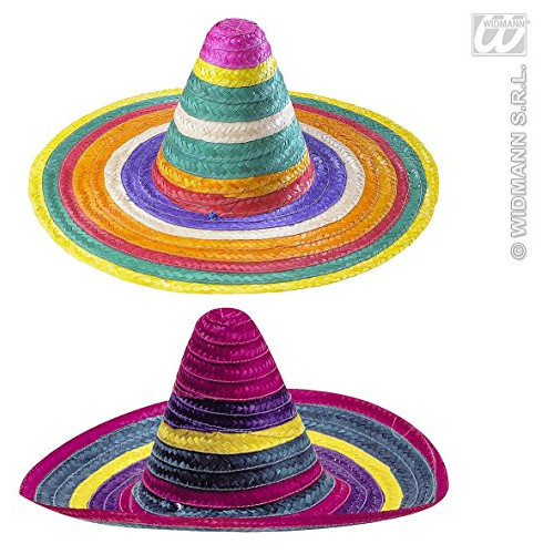 57cm Mexican Coloured Straw Hat- Fancy Dress - Toyland