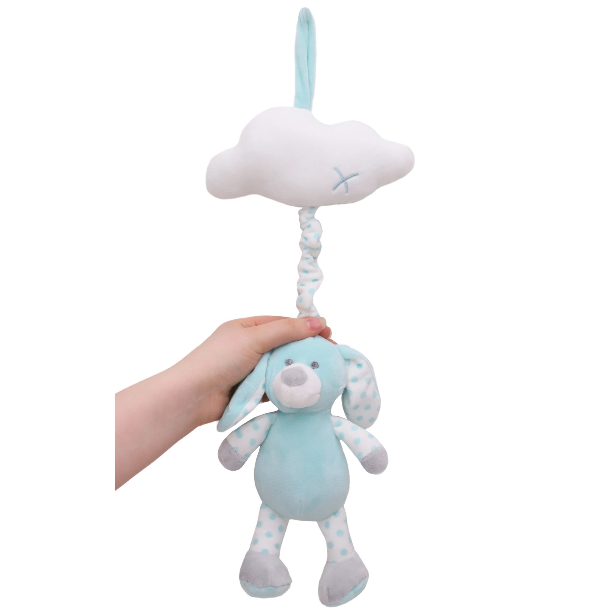 Baby Musical Plush Toy - Blue Rabbit & Cloud - 0m+ - Toyland