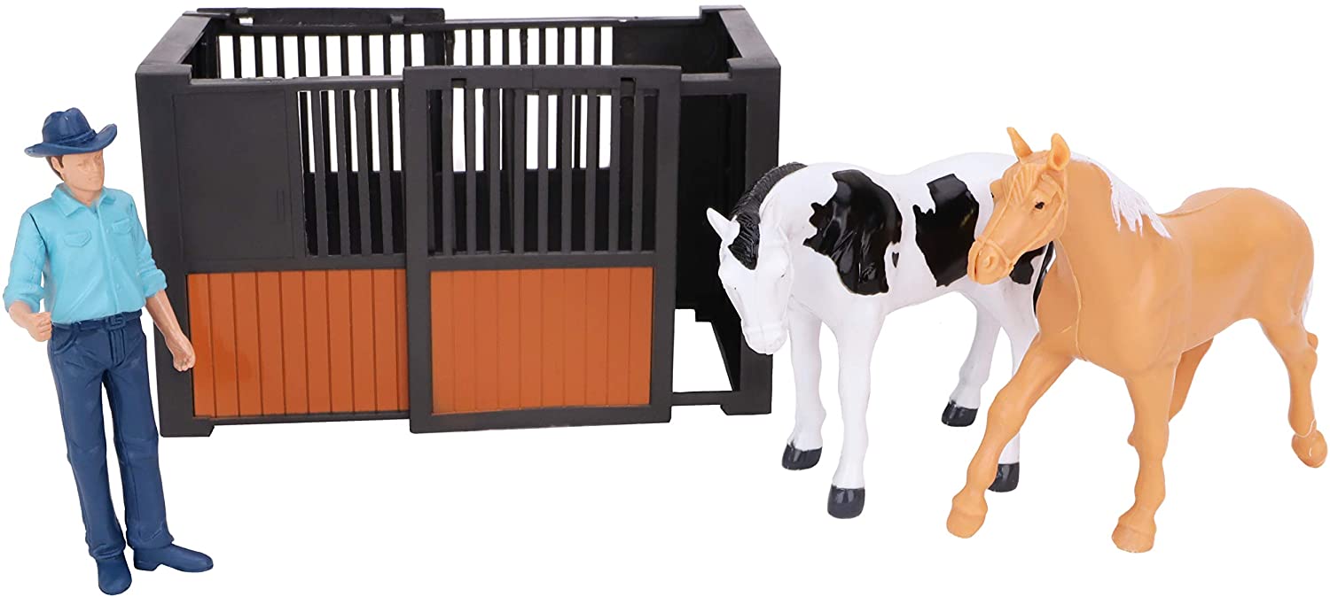 Toyland® Horse Toy Playset 2 Horses 12cm x 10cm, Figure