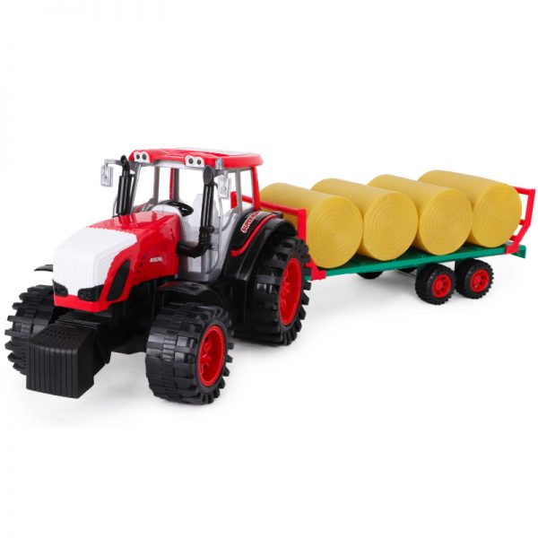 80cm Friction Powered 2 Assorted Farm Tractor & Trailer Farm Yard