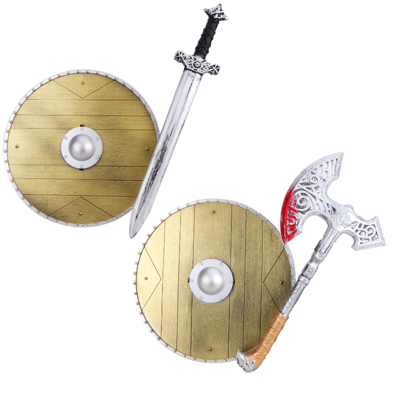 Axe And Shield Play Set - Viking Dress Up - Pretend Play