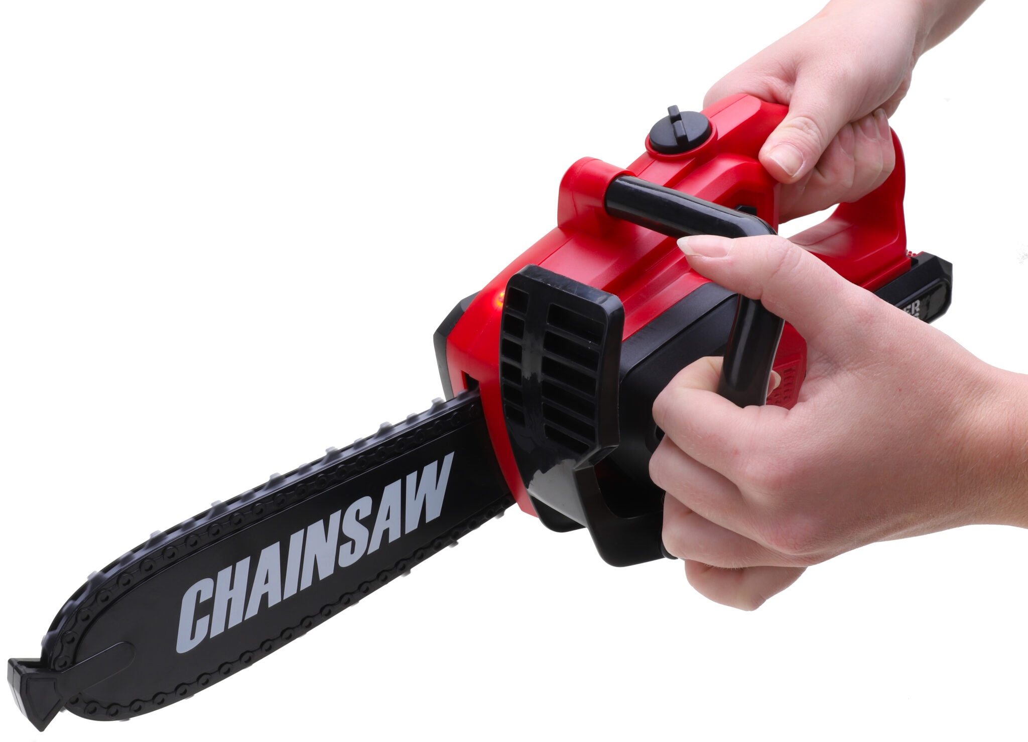 Toyland® 44cm Battery Operated Pretend Play Toy Chainsaw with Light