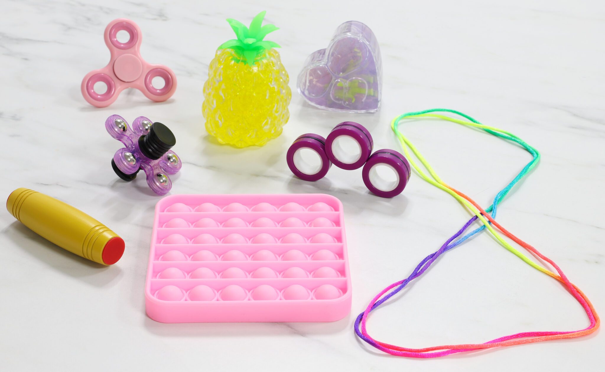 Fidgets For Teens 8-Pack Textured Sensory Stones Fidget Toys