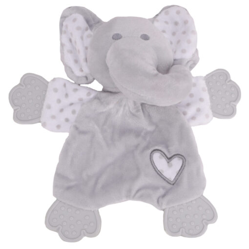 Elephant Baby Comforter With Teething Aid Soft Plush Toy Suitable