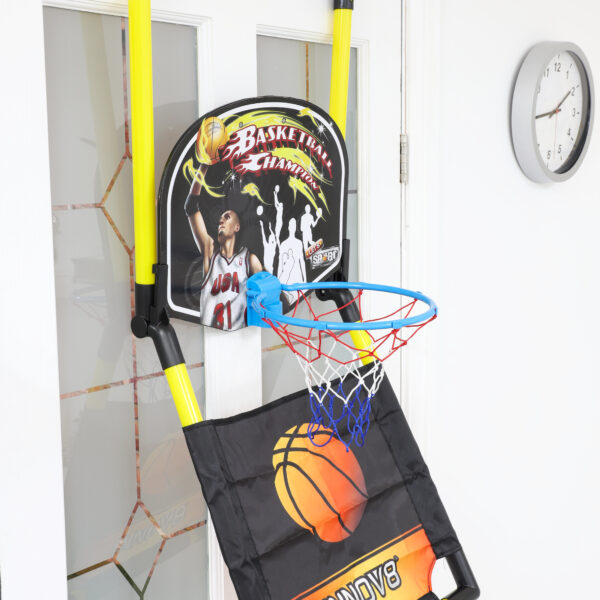 Indoor Basketball Set Including Net & Ball 2 Way Use Door & Floor