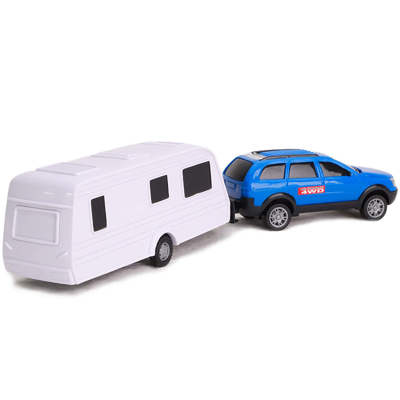 Blue Car & Caravan Toy Play Set From Teamsterz Touring Caravan Toy Brand New Blue Car & Caravan Toy Play Set From Teamsterz Touring Caravan Toy Brand New