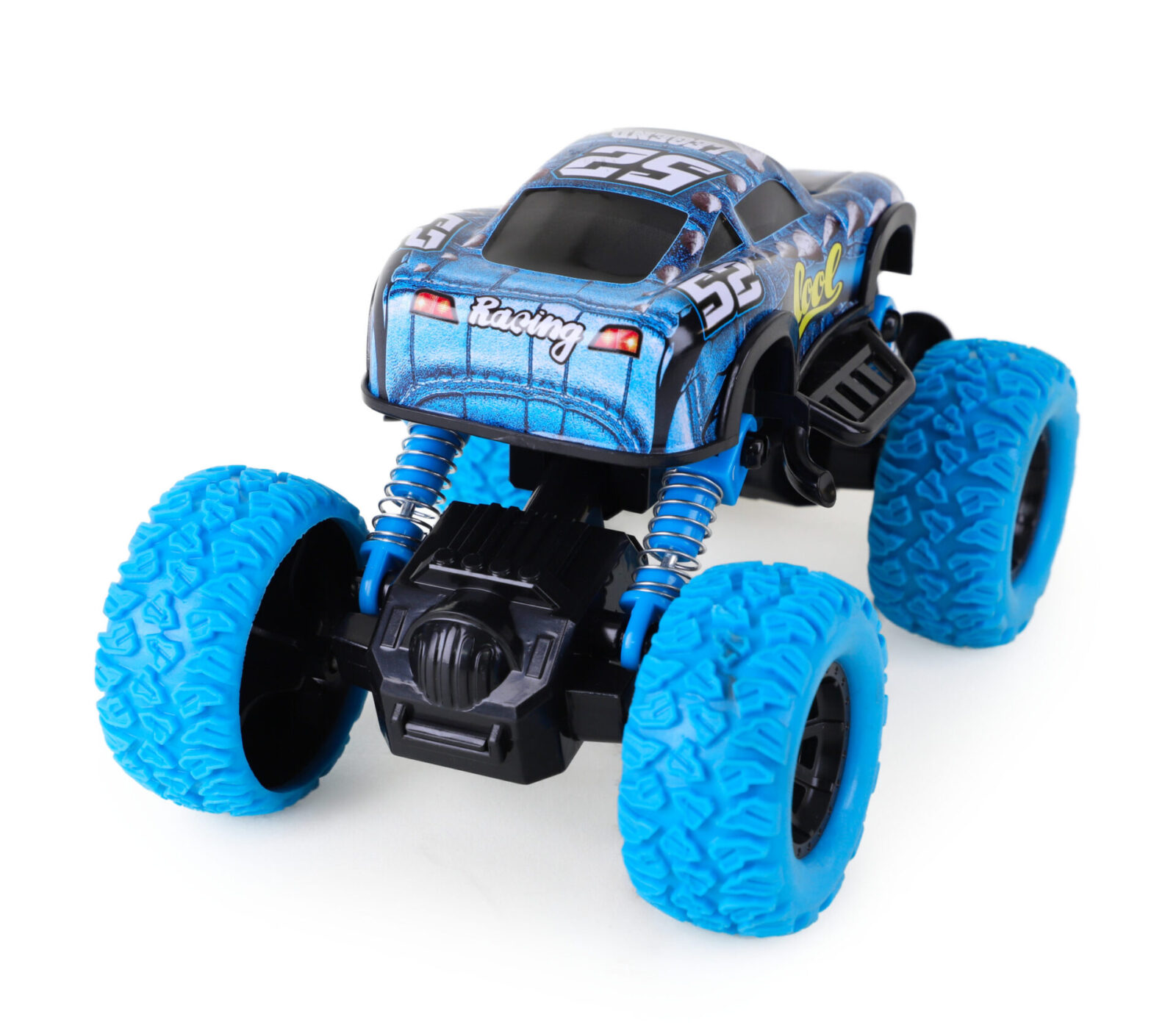 14cm Friction Powered Push Down & Go Monster Truck Available In Four