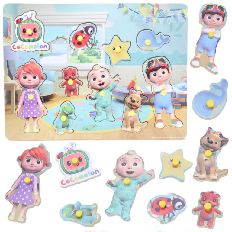 Character Wooden Peg Board Children's Learning Puzzle Toyland