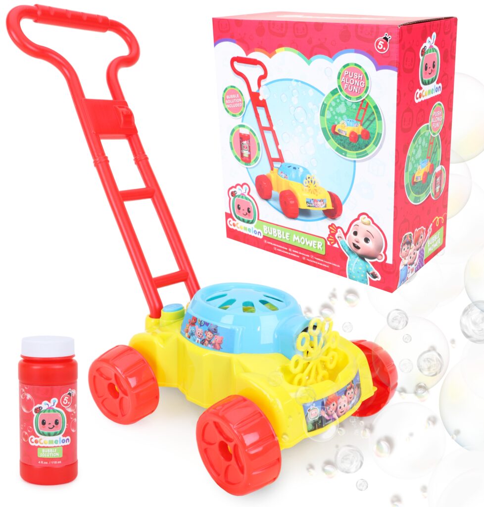Lawn Bubble Mower Push Along Toy Lawnmower With Bubble
