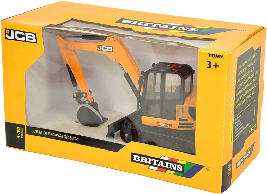 JCB Britains Farm Tomy Toys Midi Excavator 132 JCB 86C1 Digger