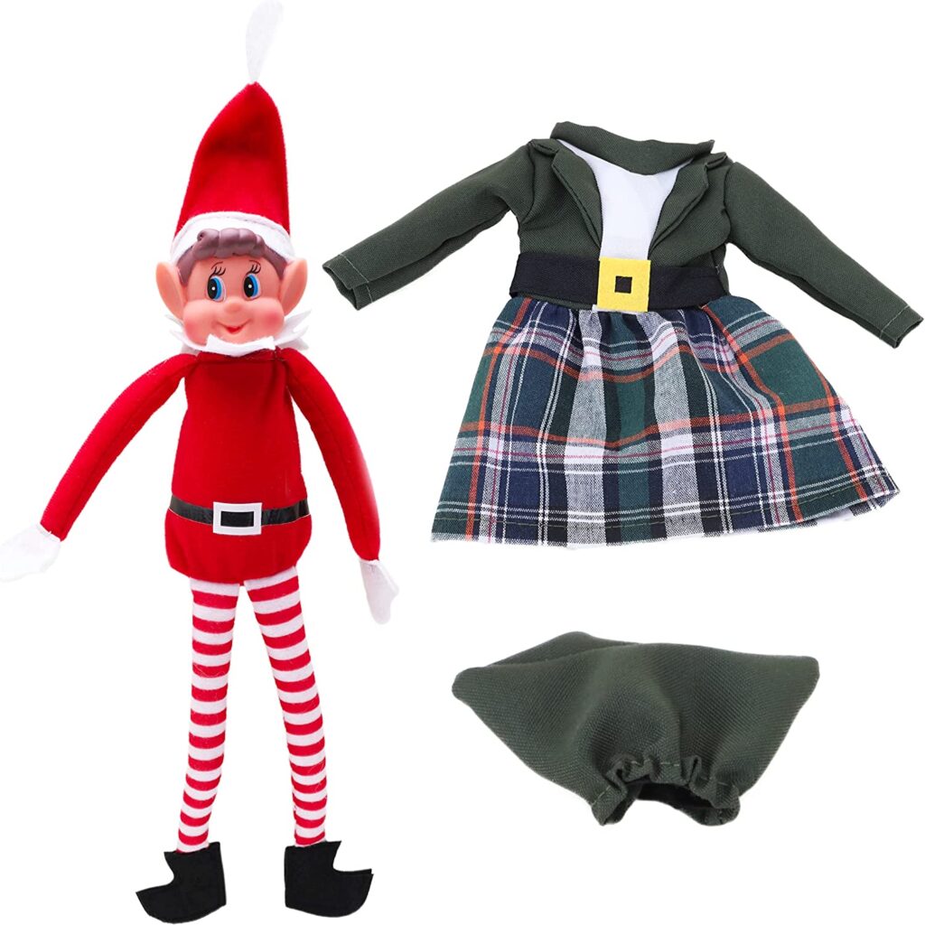 Elves Behavin Badly 12" Boy Elf Soft Toy with Irish Nutcracker Outfit