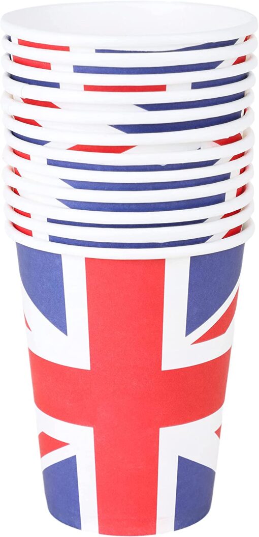 British Jubilee Party Pack Pack of 100 Paper Chains, 12 Cups & 10