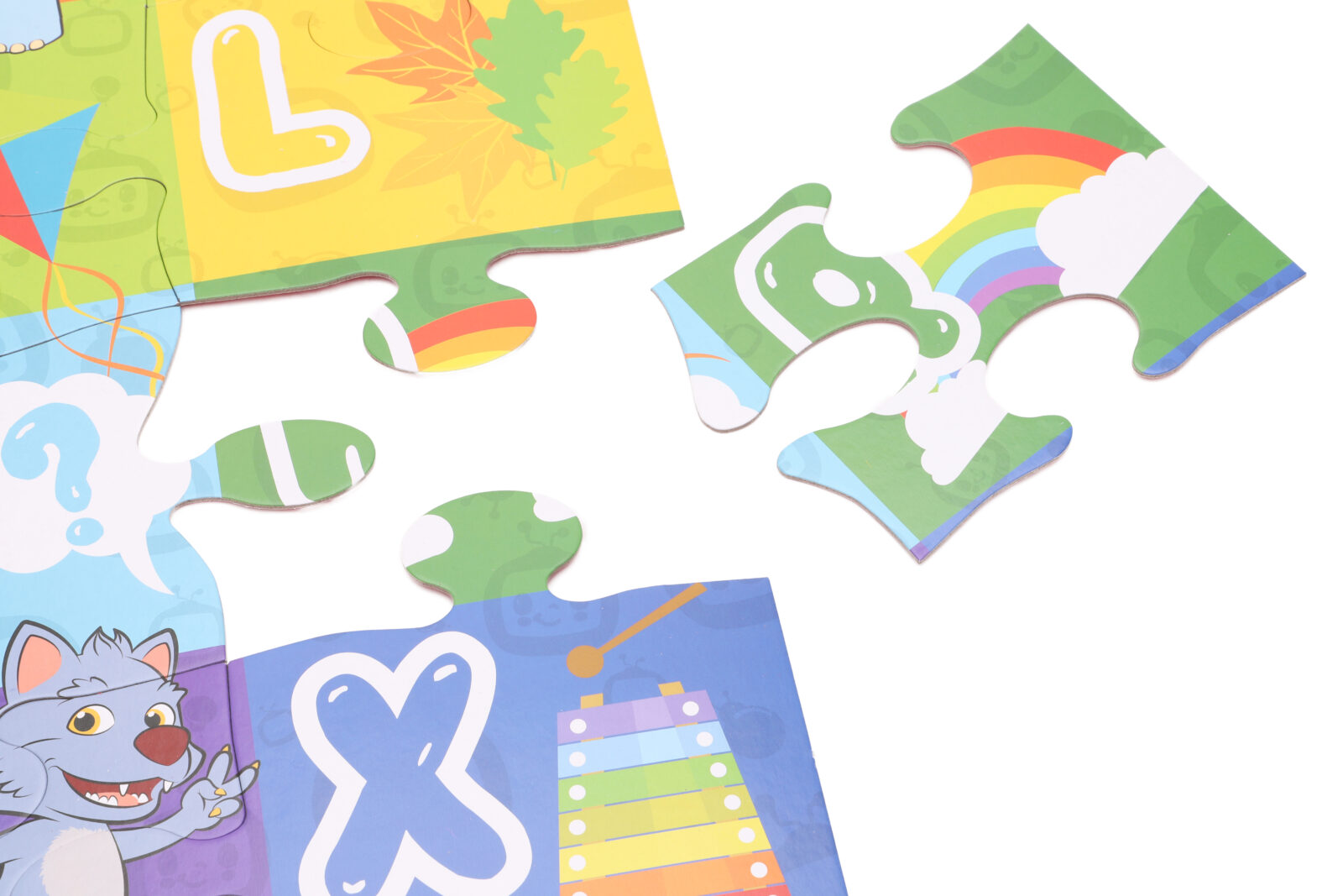 30 Piece Giant Alphabet Floor Puzzle 88 x 58cm & 4 Tubs Of