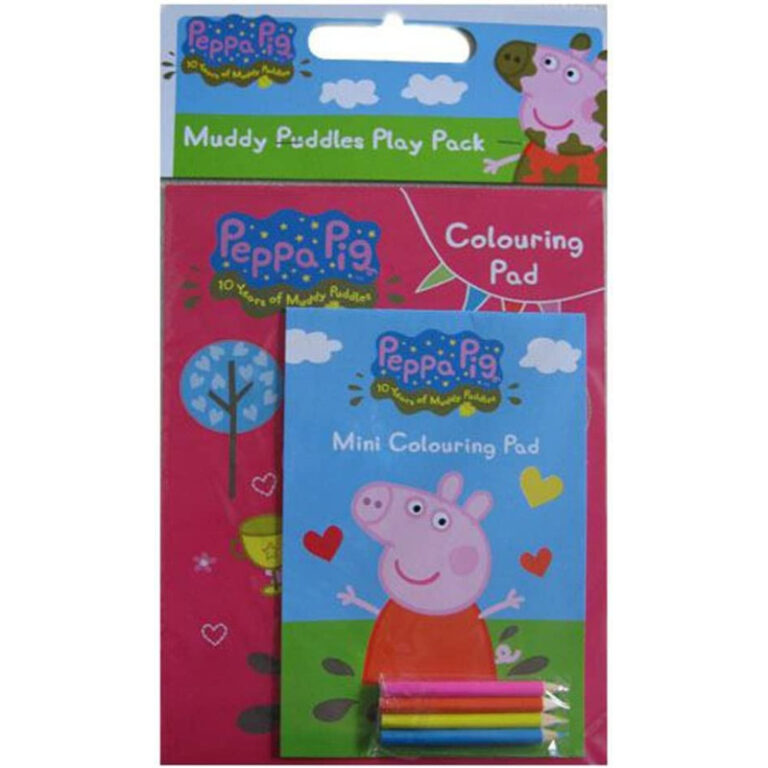 Livre De Coloriage Velours Peppa Pig - 1 Page + 6 Crayons - Activité Créative Enfants 3 Ans Et Plus